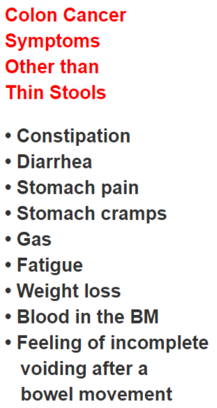 Causes of Thin Narrow Stools Besides Colon Cancer » Scary Symptoms